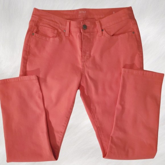 a.n.a. Reddish Pink Skinny Ankle Jeans - Size 8 - Picture 8 of 14